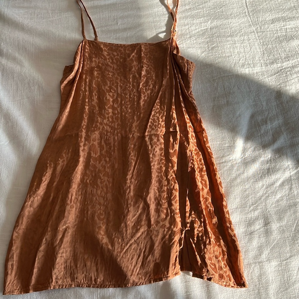 tan cheetah print mini dress size M Blue Blush Brand